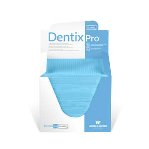 Serweta dentystyczna papierowo-foliowa CLASSIC 33x48 cm, DentixPro 80 szt. składane w pudełku | WEBER&WEBER, DentixPro