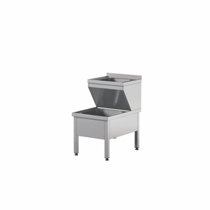 Umywalka porządkowa ze stali nierdzewnej, 500x700x850 mm, Eco Line | EDENOX, STW-57/2L