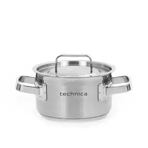 Garnek średni 1,9 l o średnicy 160 mm z pokrywką ze stali nierdzewnej | TECHNICA, Platinum Line