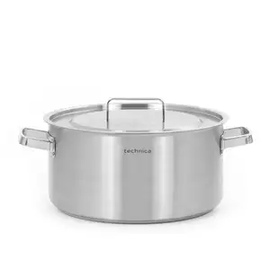 Garnek niski 18,3 l o średnicy 360 mm z pokrywką ze stali nierdzewnej | TECHNICA, Platinum Line