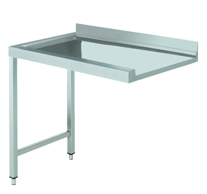 Stół wyładowczy na 2 nogach z podłączeniem zmywarki z lewej strony ze stali nierdzewnej, 1000x700x850 mm, Eco Line | EDENOX, DTWL-107 2L