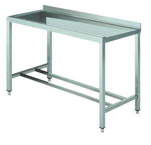 Stół wyładowczy na 2 nogach z podłączeniem zmywarki z lewej strony ze stali nierdzewnej, 1300x700x850 mm, Eco Line | EDENOX, DTL-137 4L MB