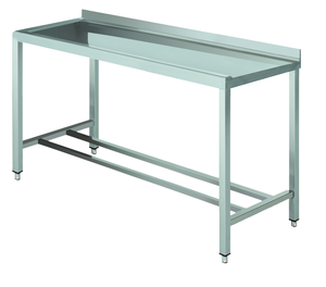 Stół wyładowczy na 2 nogach z podłączeniem zmywarki z lewej strony ze stali nierdzewnej, 1500x700x850 mm, Eco Line | EDENOX, DTL-157 4L MB