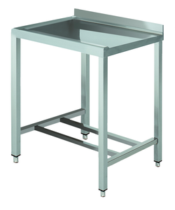 Stół wyładowczy na 2 nogach z podłączeniem zmywarki z lewej strony ze stali nierdzewnej, 800x700x850 mm, Eco Line | EDENOX, DTL-87 4L MB