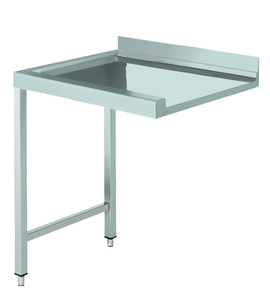 Stół wyładowczy na 2 nogach z podłączeniem zmywarki z lewej strony ze stali nierdzewnej, 800x700x850 mm, Eco Line | EDENOX, DTWL-87 2L