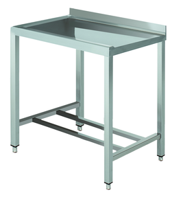 Stół wyładowczy na 2 nogach z podłączeniem zmywarki z lewej strony ze stali nierdzewnej, 900x700x850 mm, Eco Line | EDENOX, DTL-97 4L MB