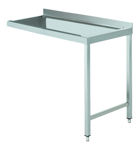 Stół wyładowczy na 2 nogach z podłączeniem zmywarki z prawej strony ze stali nierdzewnej, 1200x700x850 mm, Eco Line | EDENOX, DTWR-127 2L