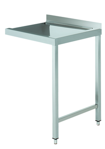 Stół wyładowczy na 2 nogach z podłączeniem zmywarki z prawej strony ze stali nierdzewnej, 600x700x850 mm, Eco Line | EDENOX, DTWR-67 2L