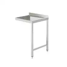 Stół wyładowczy na 2 nogach z podłączeniem zmywarki z prawej strony ze stali nierdzewnej, 700x700x850 mm, Eco Line | EDENOX, DTWR-77 2L