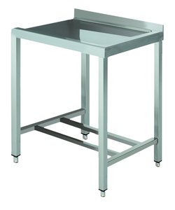 Stół wyładowczy na 2 nogach z podłączeniem zmywarki z prawej strony ze stali nierdzewnej, 800x700x850 mm, Eco Line | EDENOX, DTR-87 4L MB