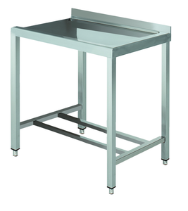 Stół wyładowczy na 2 nogach z podłączeniem zmywarki z prawej strony ze stali nierdzewnej, 900x700x850 mm, Eco Line | EDENOX, DTR-97 4L MB