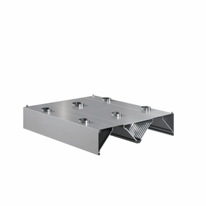 Okap centralny indukcyjny trapezowy ze stali nierdzewnej, 1400x2000x450 mm, Eco Line | EDENOX, CEHI-1420/1
