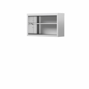 Szafka wisząca otwarta ze stali nierdzewnej, 1800x300x600 mm, Eco Line | EDENOX, HC-183