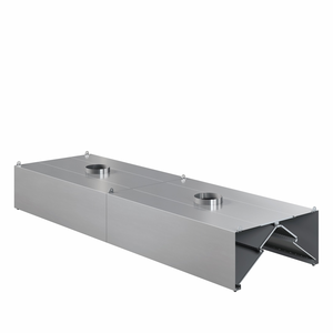 Okap kondensacyjny skrzyniowy ze stali nierdzewnej, 4000x700x450 mm, Eco Line | EDENOX, KEH-4007/2