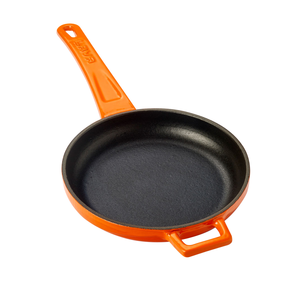 Mini patelnia żeliwna z metalowym uchwytem 170x345 mm, pomarańczowa | LAVA, 832165