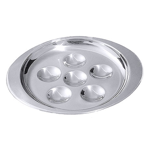 Talerz ze stali nierdzewnej na 6 ślimaków o średnicy 135 mm | CONTACTO, 38/006