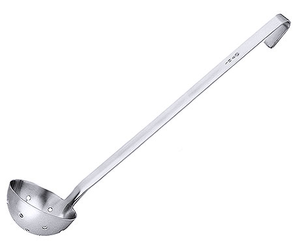 Chochla cedzakowa ze stali nierdzewnej, 0,2 l, o długości 330 mm | CONTACTO, 75/090