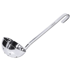 Chochla cedzakowa ze stali nierdzewnej, 0,25 l, o długości 240 mm | CONTACTO, 87/100