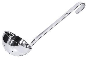 Chochla cedzakowa ze stali nierdzewnej, 0,25 l, o długości 240 mm | CONTACTO, 87/100