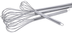 Rózga 10 wrzecion ze stali nierdzewnej, o długości 630 mm | CONTACTO, 917/060