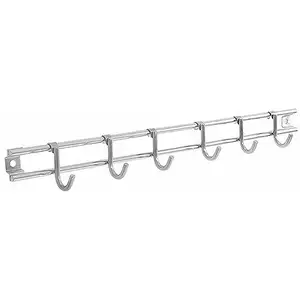 Wieszak ze stali nierdzewnej, 6 haczyków, 335x23 mm | CONTACTO, Polaris