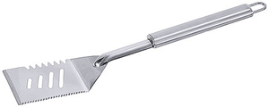 Ząbkowana łopatka barbecue ze stali nierdzewnej, o długości 450 mm | CONTACTO, 5661/450