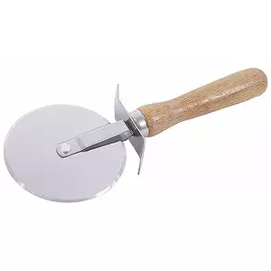 Radełko nierdzewne do pizzy z drewnianym uchwytem, ostrze gładkie o średnicy 100 mm | CONTACTO, 5675/100