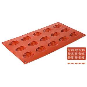 Mata silikonowa do Madeleine, 15 foremek, 300x175x10 mm | CONTACTO, 6637/415