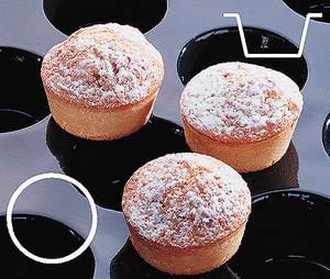 Mata silikonowa do muffin 40xo średnicy 51 mm | CONTACTO, 6690/051