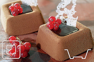 Mata silikonowa, 24xkwadrat Savarin 70x70x30 mm | CONTACTO, 6691/070