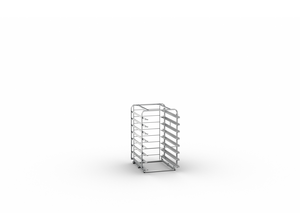 Stelaż ruchomy typ 10-1/1, norma piekarnicza, 8 poziomów, 433x625x715 mm | RATIONAL, iCombi typ 10-1/1