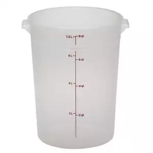 Pojemnik okrągły na żywność z polipropylenu, 7,6 l o średnicy 252 mm | CAMBRO, Camwear