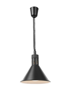 Lampa do podgrzewania potraw, wisząca, stożkowa, 0,25 kW, 275x250 mm, czarna | HENDI, 273845