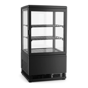Witryna chłodnicza nastawna czarna z oświetleniem LED, 58 l, 428x386x810 mm | TECHNICA, Cold Line