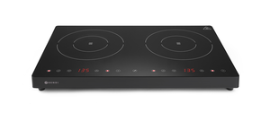 Kuchenka indukcyjna podwójna 3,5 kW, 608x370x61 mm, czarna | HENDI, 239414