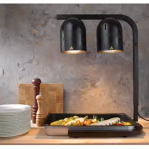 Lampa do podgrzewania potraw, 0,5 kW, 453x360x790 mm, czarna | HENDI, 273913
