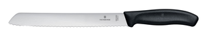 Nóż do chleba, ostrze 210 mm, inox, czarny | VICTORINOX, 6.8633.21B