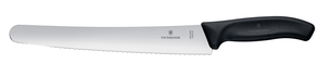 Nóż do ciasta, ostrze 260 mm, inox, czarny | VICTORINOX, 6.8633.26B