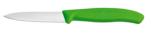 Nóż do jarzyn, gładki, ostrze 80 mm, zielony | VICTORINOX, 6.7606.L114