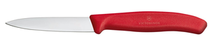 Nóż do jarzyn, ostrze 80 mm, inox, czerwony | VICTORINOX, 6,7601