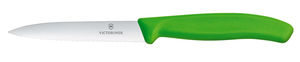 Nóż do jarzyn, ząbkowany, ostrze 100 mm, zielony | VICTORINOX, 6.7736.L4