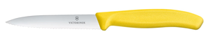Nóż do jarzyn, ząbkowany, ostrze 100 mm, żółty | VICTORINOX, 6.7736.L8