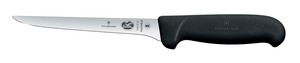 Nóż do trybowania z zagiętym ostrzem 150 mm, inox, czarny | VICTORINOX, 5.6413.15