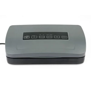 Pakowarka próżniowa z podajnikiem na rolkę, listwowa, 0,1 kW, 385x205x95 mm, szara, czarna | HENDI, 201626