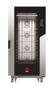 Piec konwekcyjno - parowy, elektryczny, 16x600x400, 31 kW, 400V, 930x977x1900 mm, inox | EKA, Millennial Black Mask