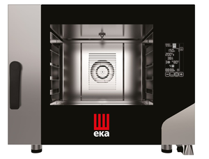 Piec konwekcyjno - parowy, elektryczny, 4x600x400, 7.8 kW, 400V, 850x970x700 mm, czarny | EKA, Millennial Black Mask