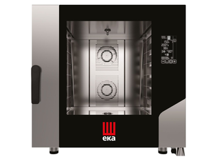 Piec konwekcyjno - parowy, elektryczny, 6x600x400, 10.4 kW, 400V, 850x970x850 mm, czarny | EKA, Millennial Black Mask