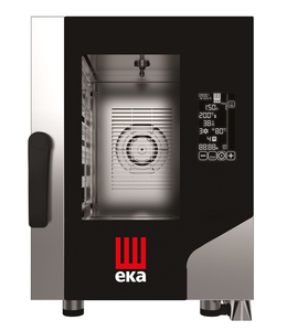 Piec konwekcyjno - parowy, elektryczny, 6xGN2/3, 5.2 kW, 400V, 500x750x700 mm, czarny | EKA, Millennial Black Mask