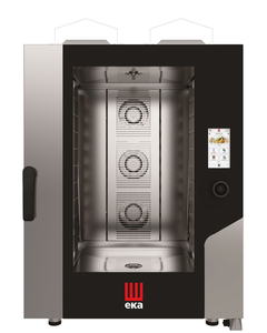 Piec konwekcyjno-parowy, gazowy, 10x 600x400 mm, 18,7 kW, G20, 850x1041x1231 mm, inox | EKA, Millennial Touch Screen