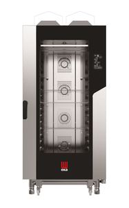 Piec konwekcyjno - parowy, gazowy, 16x600x400, 31.45 kW, G20, 930x1160x2060 mm, inox | EKA, Millennial Black Mask